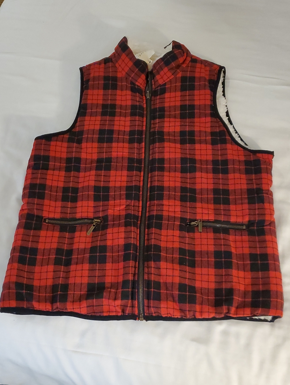 Copper Key Cream Sherpa Fleece Vest